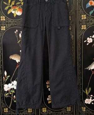 Esprit Black Cargo Style Pants with Front Patch Pockets